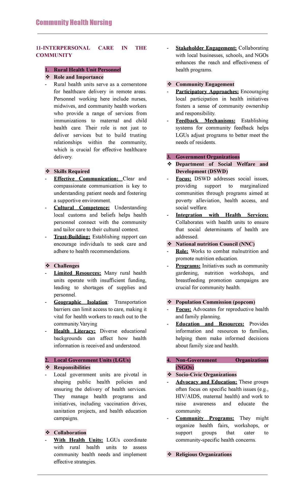 Community Health Nursing: Roles, Challenges, and Evaluation in Rural ...