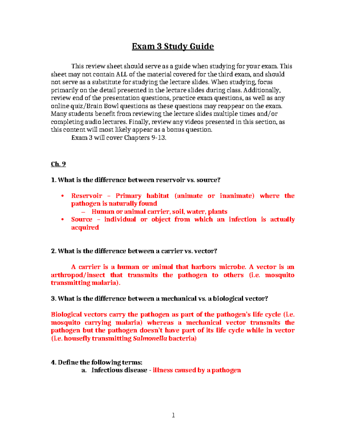 Exam 3 Study Guide for Chapters 9-13: Key Terms and Concepts - Studocu