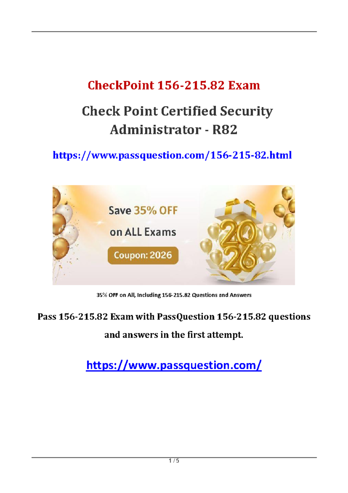 Check Point CCSA R82 156-215.82 Final Exam Q&A Guide - Studocu
