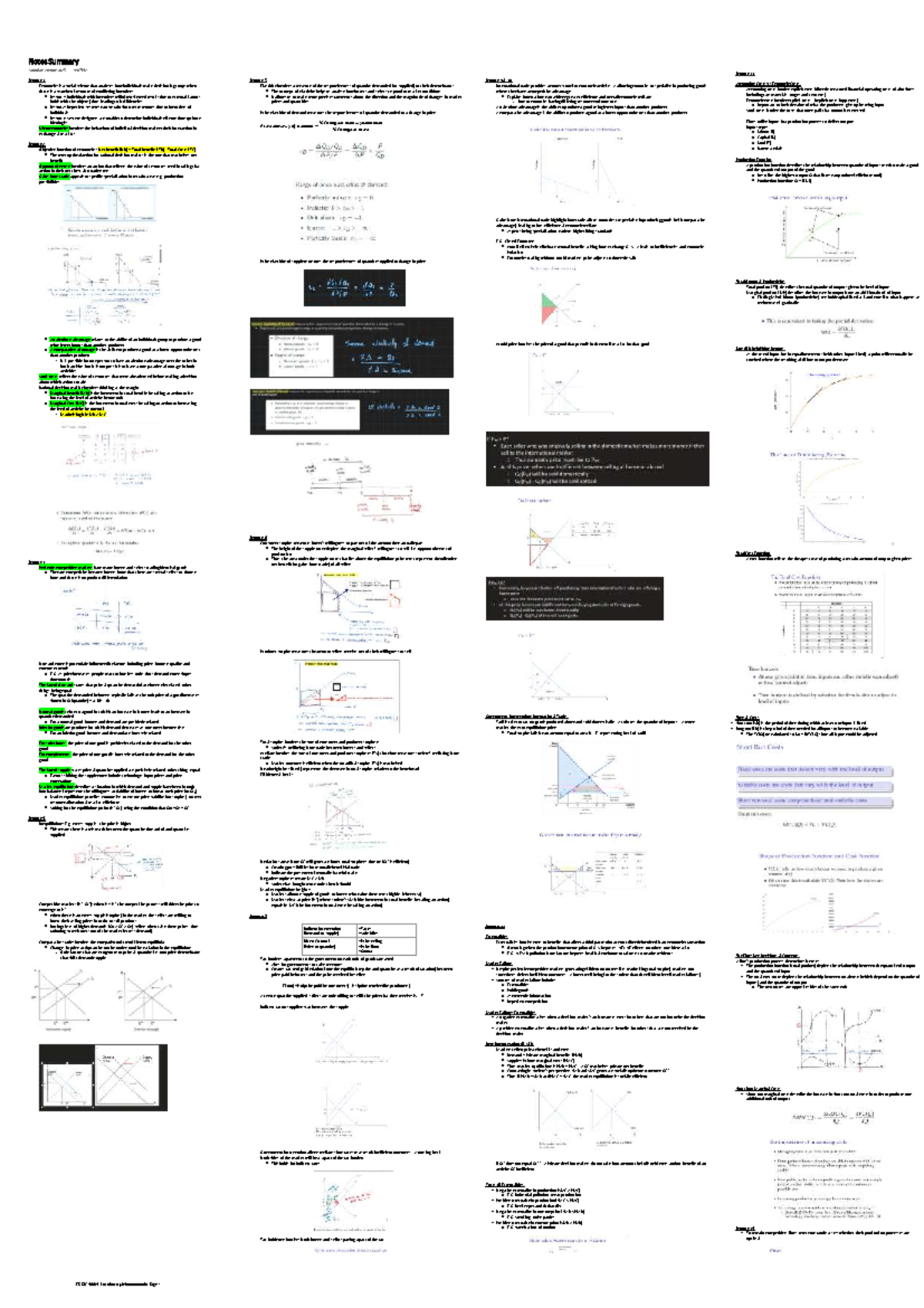 ECON 101: Comprehensive Lecture Notes on Microeconomics Concepts - Studocu