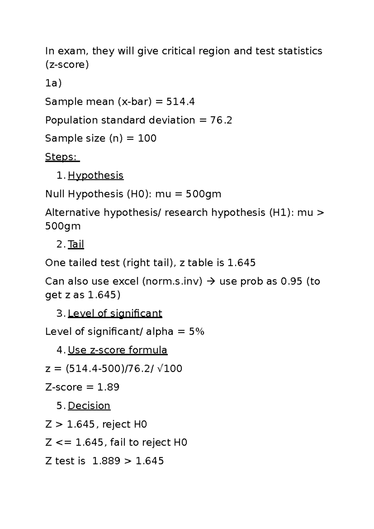 ETW1001 Week 7 Tutorial: Hypothesis Testing & Errors Analysis - Studocu