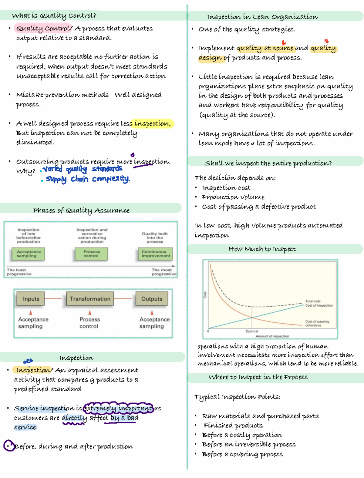 Quality Control in Lean Organizations: Chapter 10 Summary - Studocu