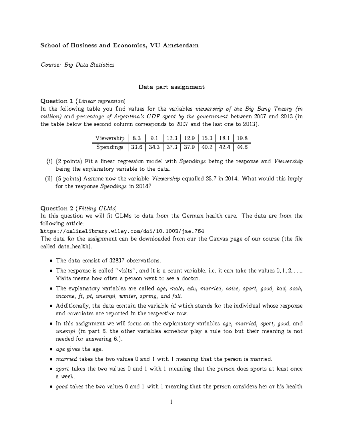 Data Assignment 23-24: Analyzing Big Data Stats via Regression Models ...