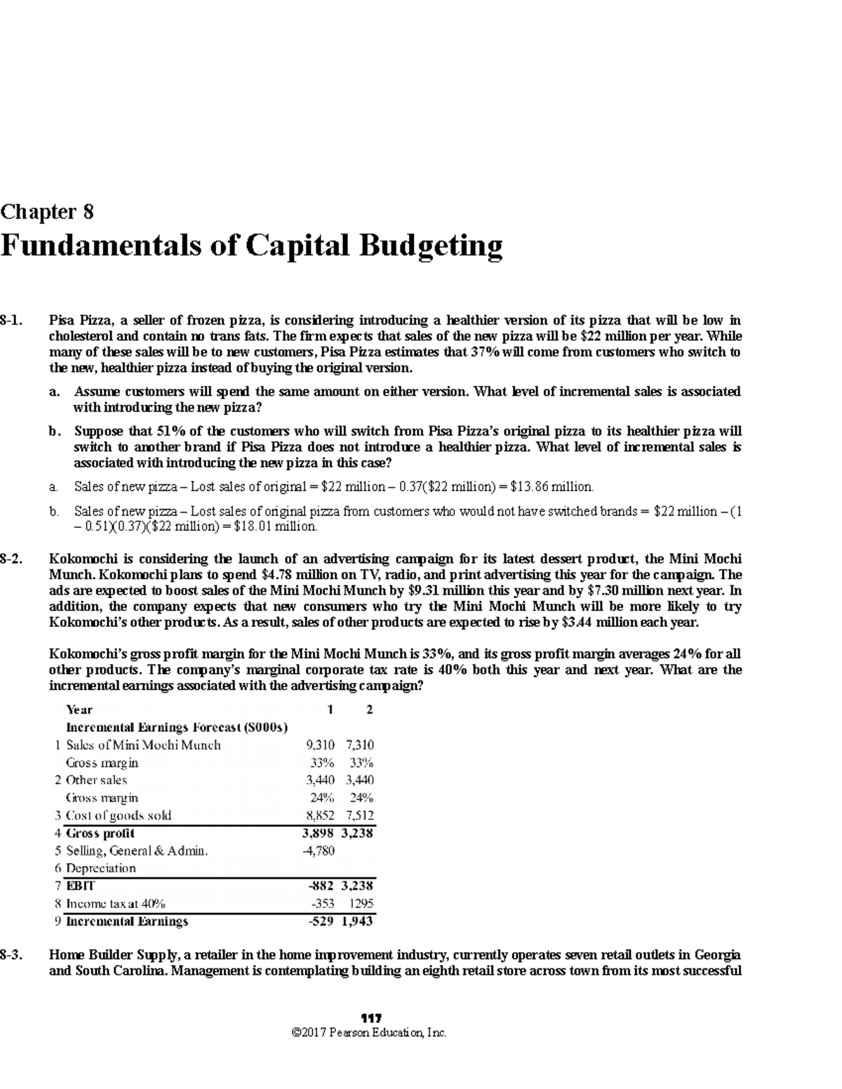 BD5 SM08 - Chapter 8: Fundamentals of Capital Budgeting Insights - Studocu