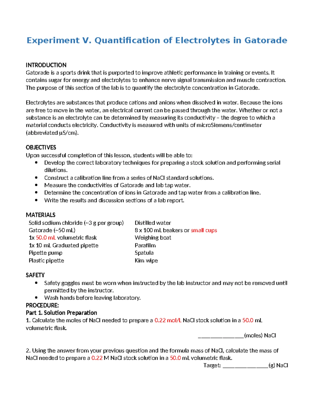 Chem 1215: Beer's Law & Concentration Calculations Lab Report - Studocu