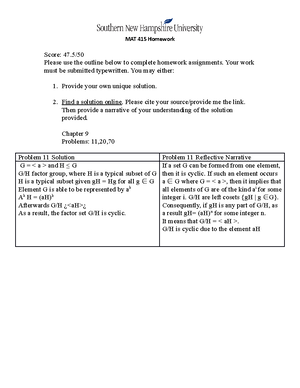 MAT 415 Quiz 3 - Work with grade - MAT 415 Quiz 3 Chapters 15- (100 pts ...