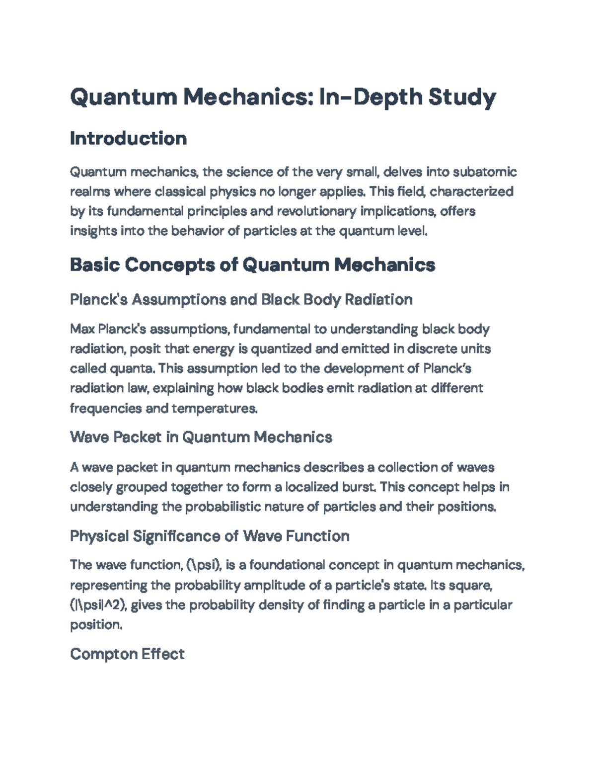 Quantum Mechanics: Fundamental Principles and Key Experiments - Quantum ...