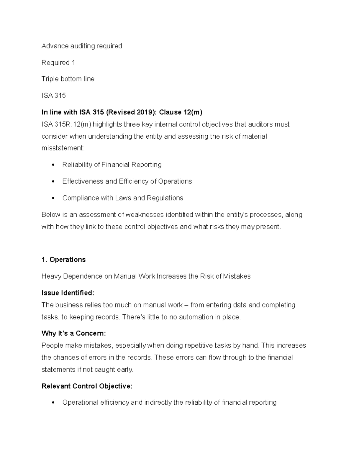 international standard on auditing 315