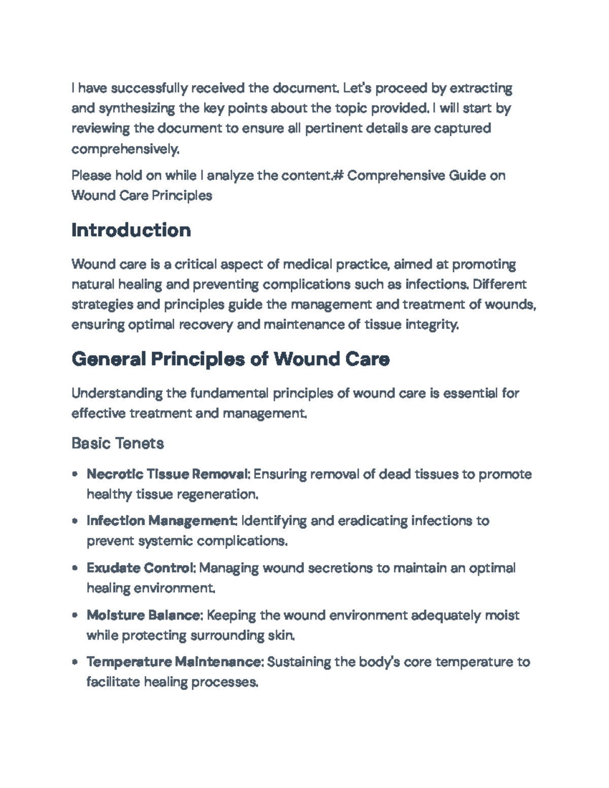 Comprehensive Wound Care Principles & Advanced Techniques Guide - Studocu