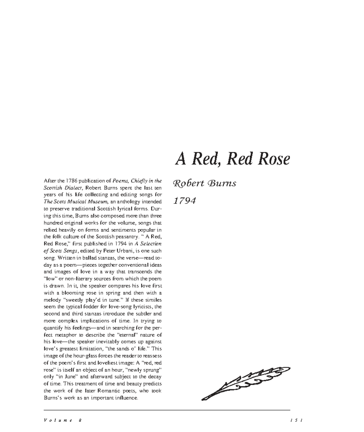 A Red, Red Rose Analysis: Insights into Burns' Love Poem (ENG 101 ...