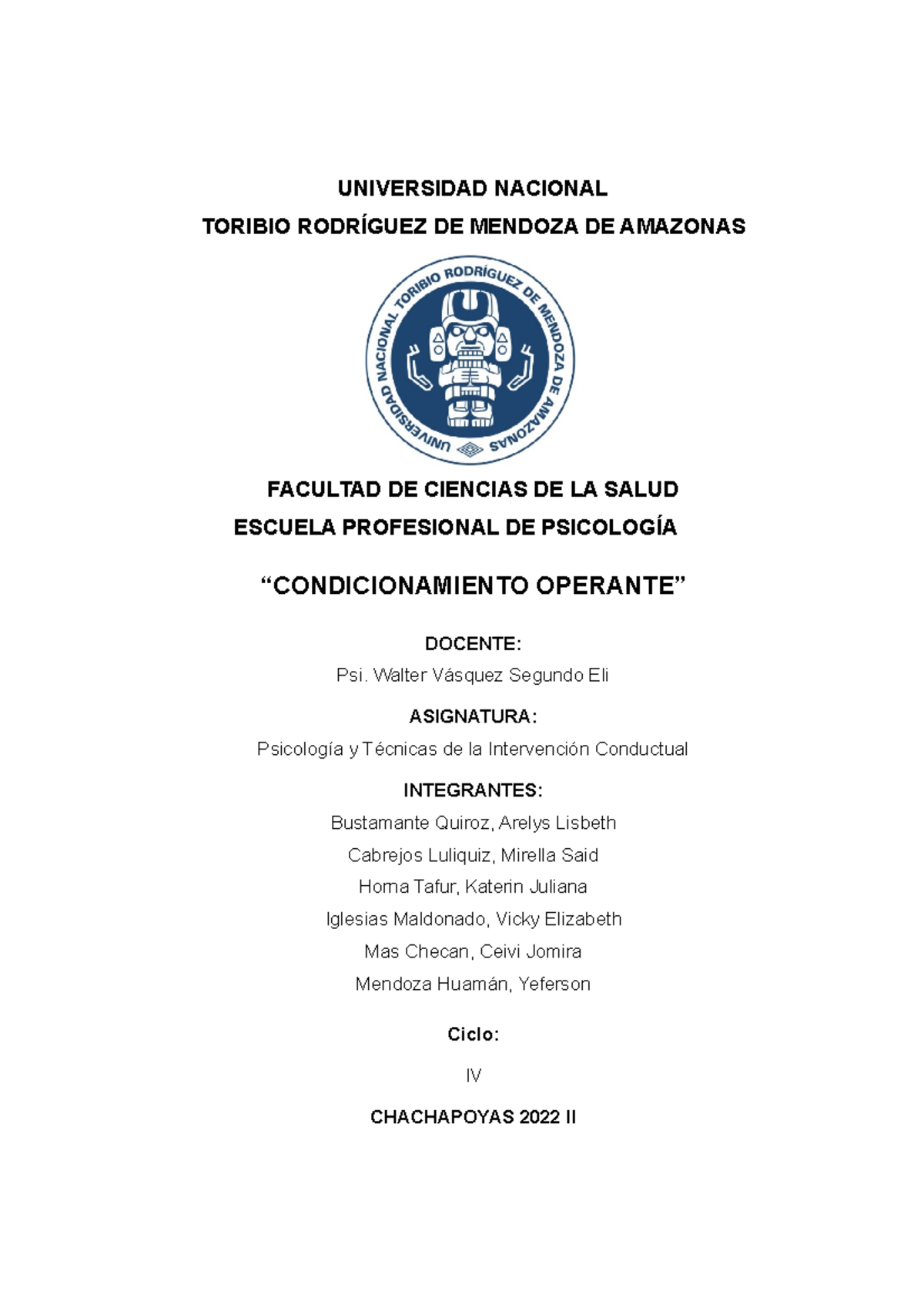 Monografía sobre Condicionamiento Operante en Psicología (PSI-2022) - Document Preview