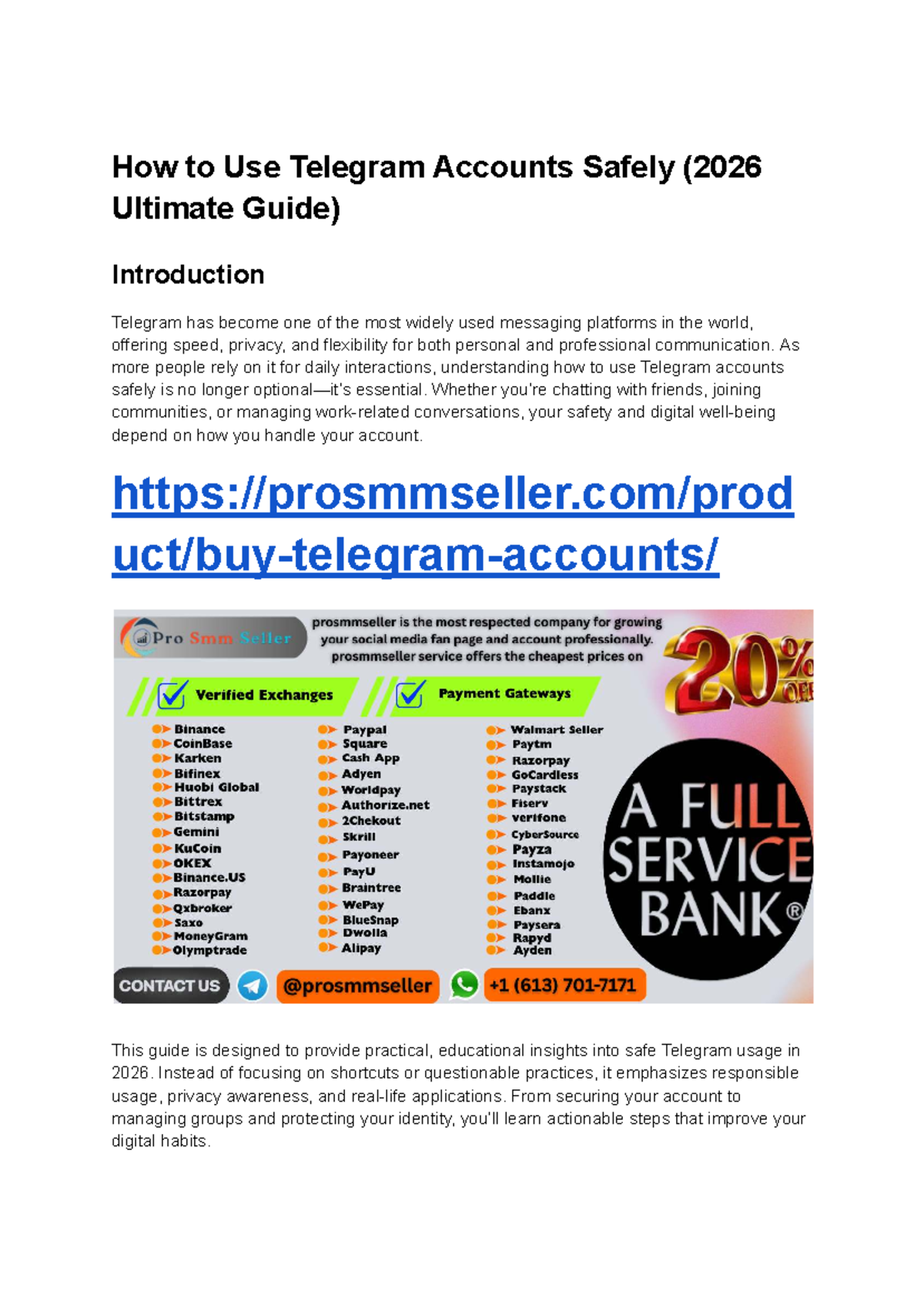 Top 10 Trusted Methods for Buying Telegram Accounts Safely (2026 Guide ...