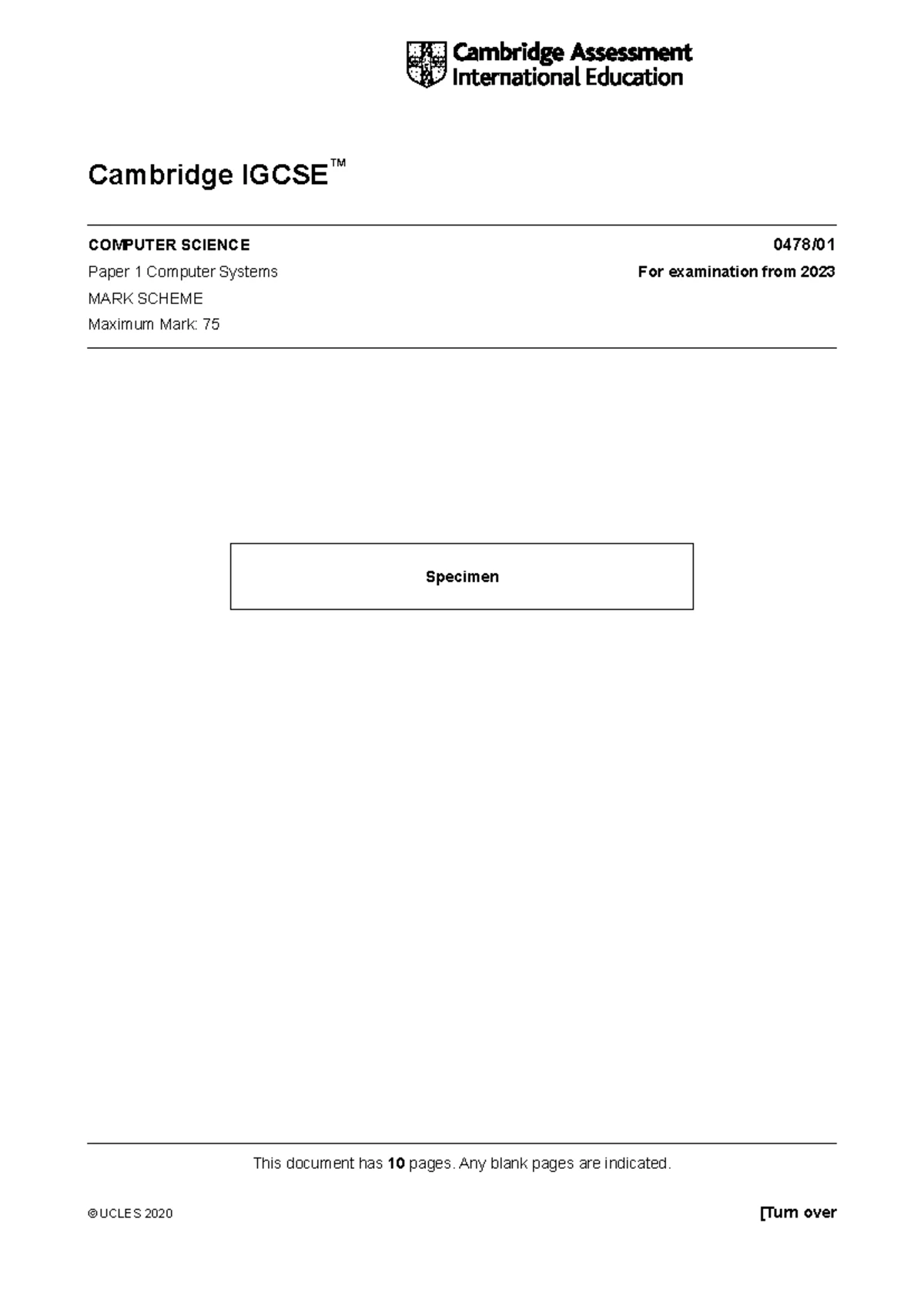 0478 W24 Paper 2: Algorithms, Programming & Logic Exam Guide - Studocu