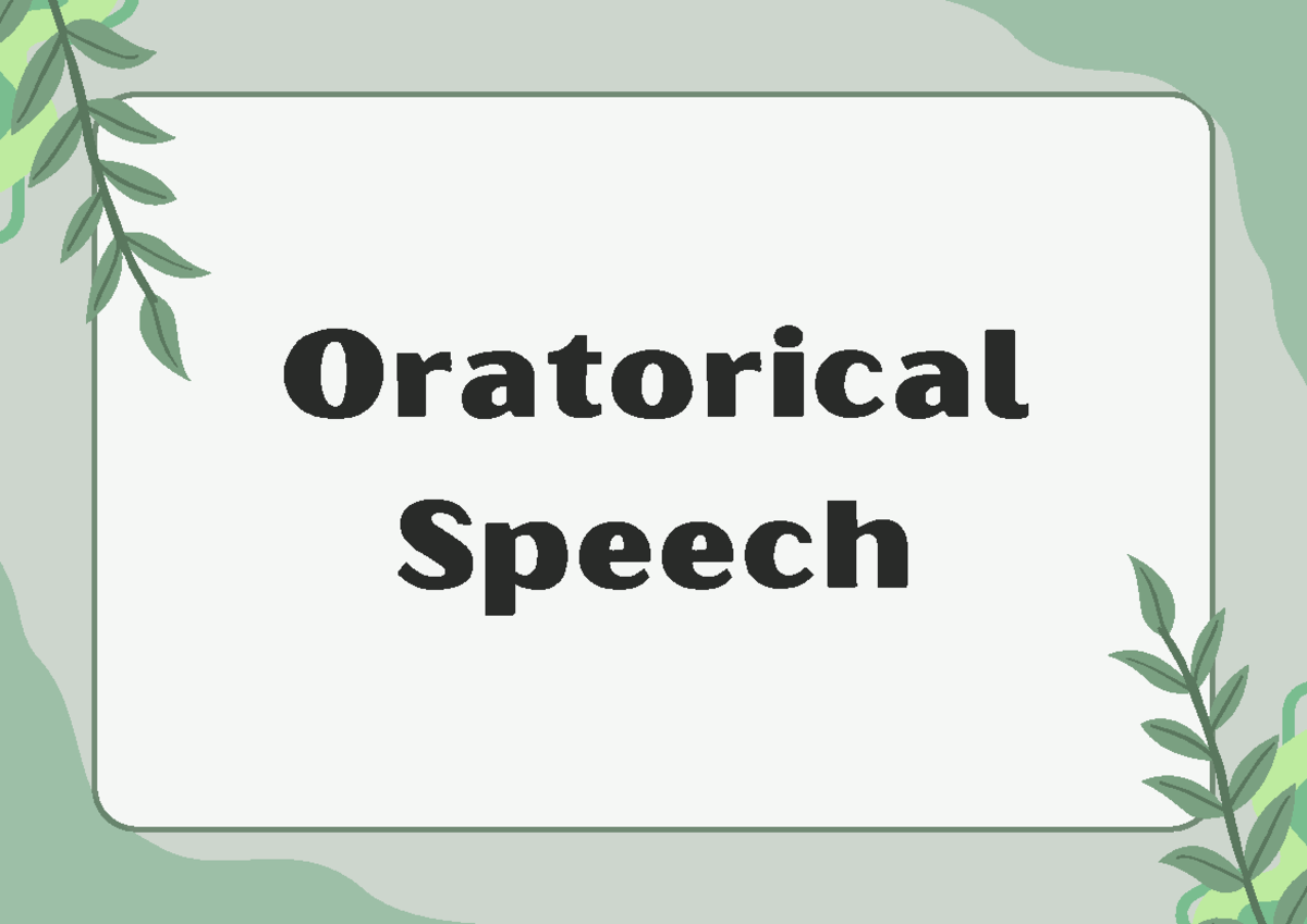 Oratorical Speech Rubric Guide for ENG101 Essay 20240521 - Studocu