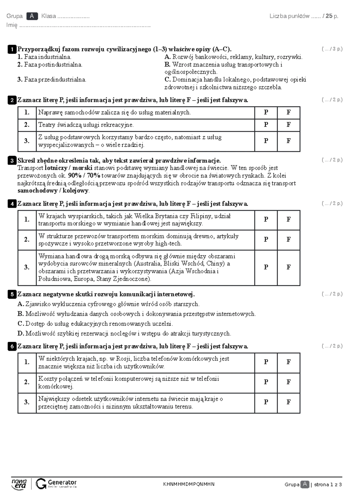 Typy G r Cechy Przyk ady I Procesy Powstawania Studocu