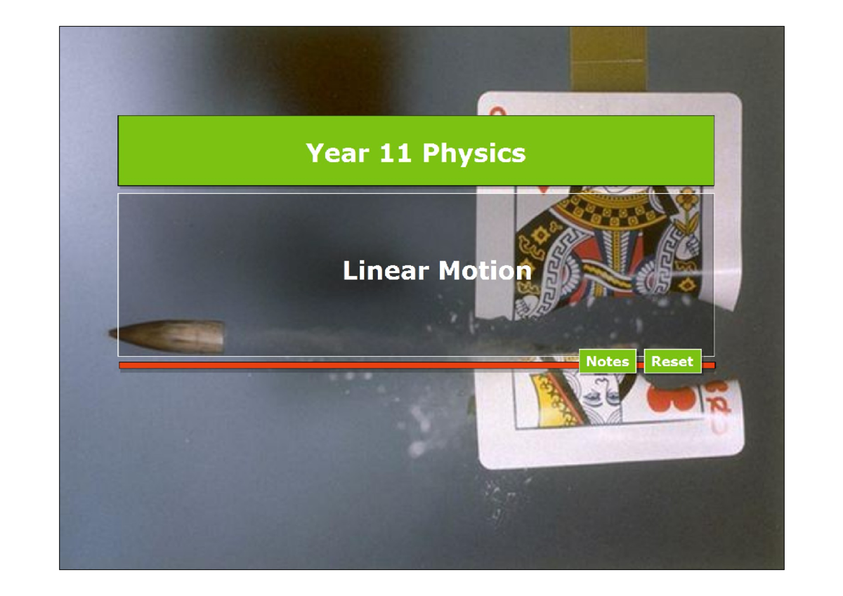 Chapter 11 - Linear Motion Notes (Year 11 Physics) - Studocu