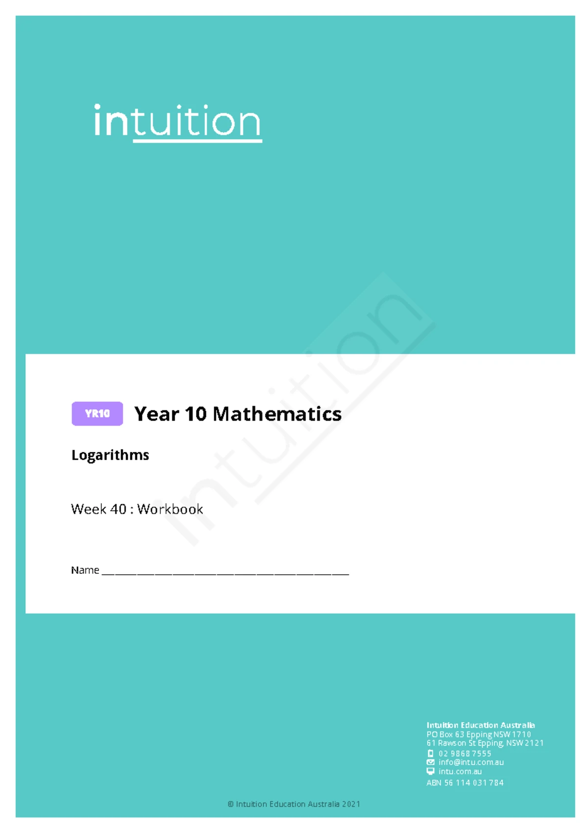 Yr10 Common Test: Logarithms & Functions Analysis 2021 - Studocu