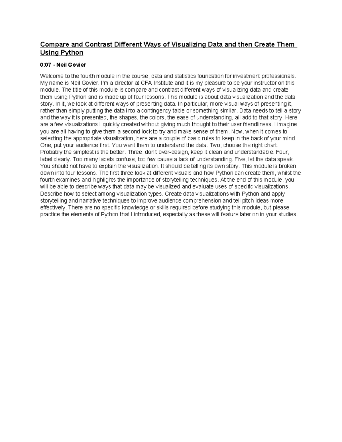 04.00 M4INTR 1 - Expert Practical Review - Compare and Contrast ...