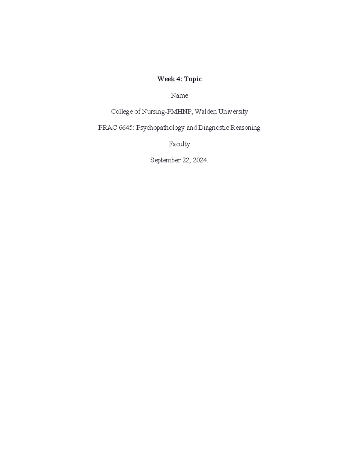 PRAC 6645 Week 4 Assignment: Group Therapy for Mood Disorders - Studocu