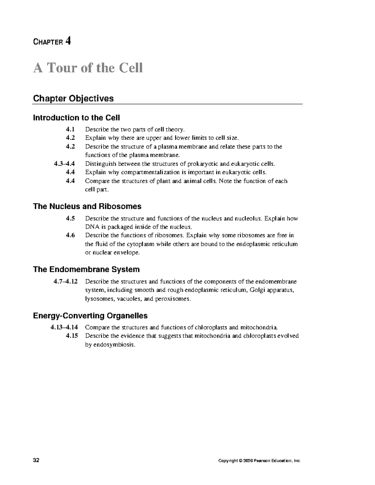CH 4: A Comprehensive Overview of Cell Structure and Function - Studocu