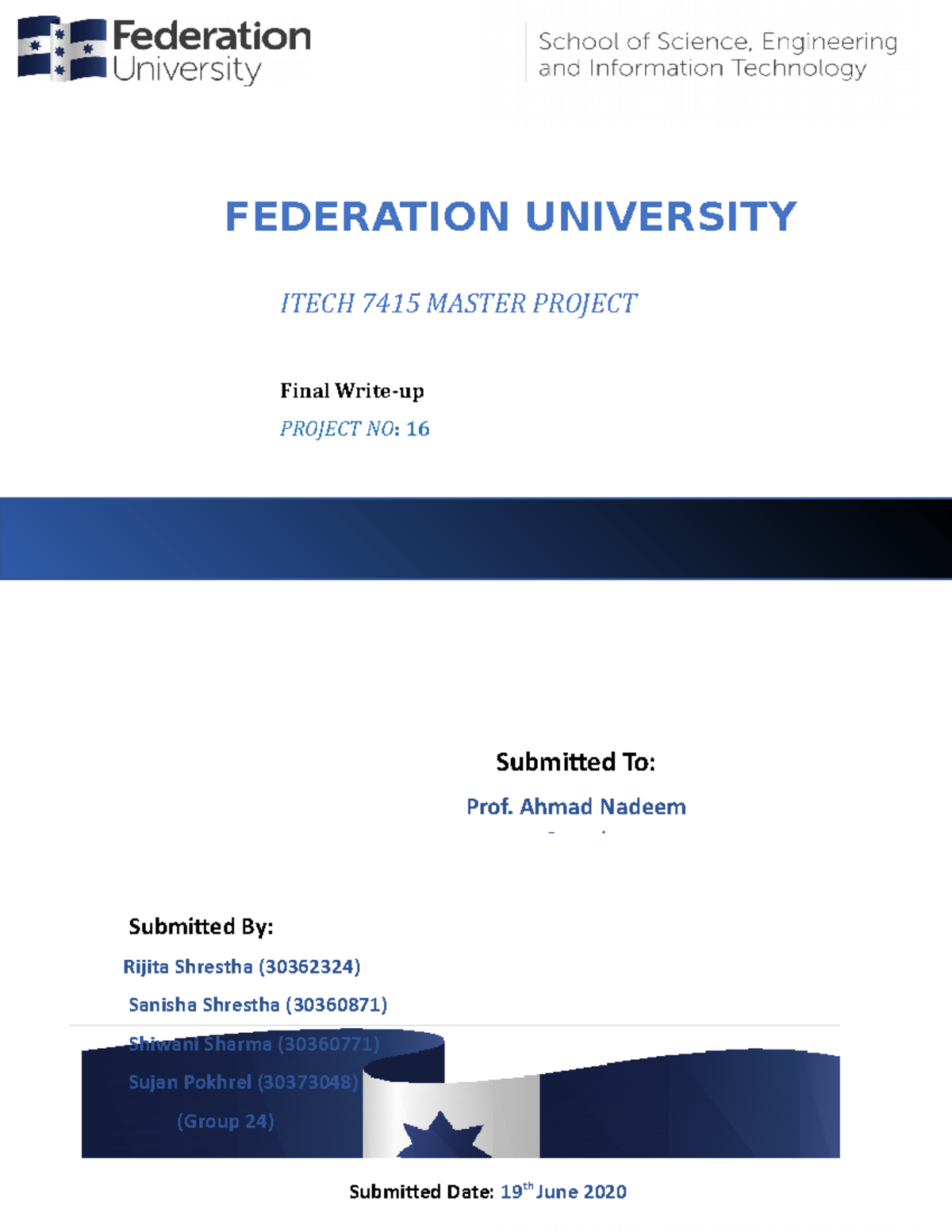 ITECH7415 Final Write-up on Education Management System Design - Studocu