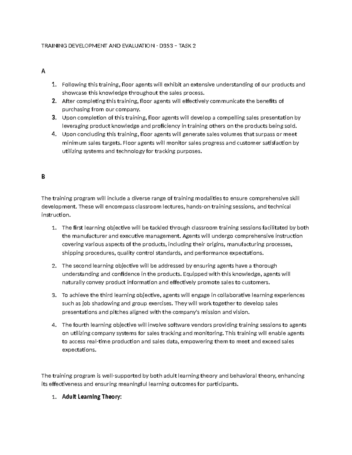 AVM1 - Task 1 - Overview of Cost Considerations in Quality Management ...
