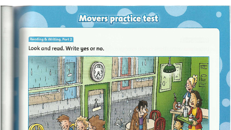 Movers Practice Test: Reading & Writing Part 2 Examples - Studocu