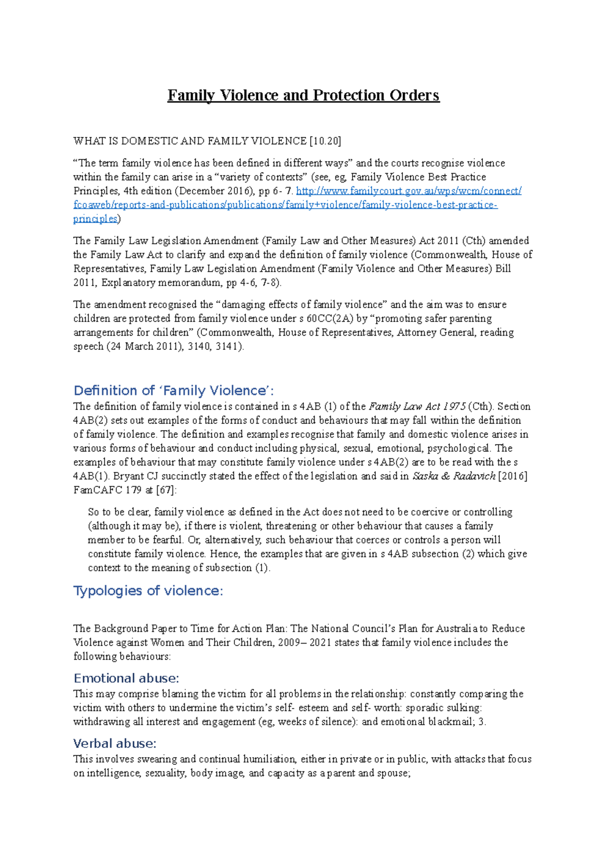 Family Violence and Protection Orders: Legal Insights and Frameworks ...