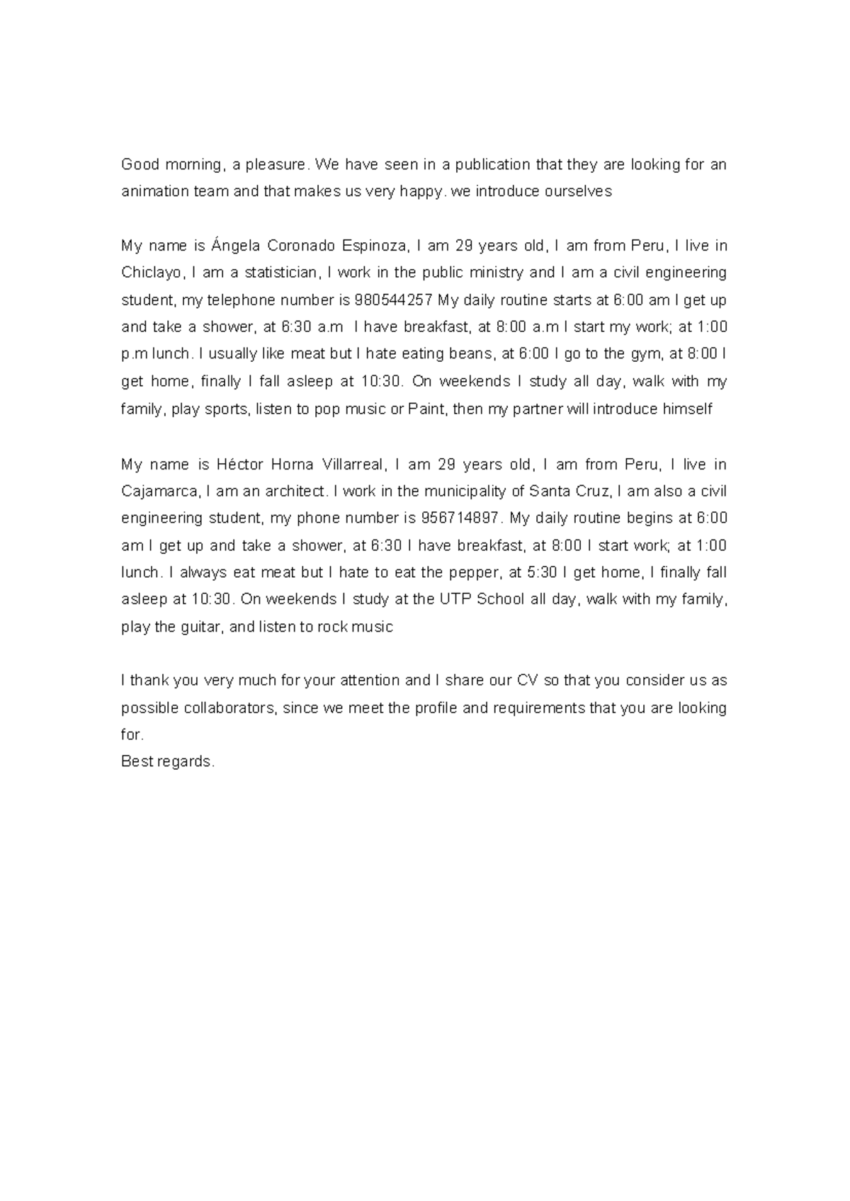 Disney UTP Ingles - Practica 1: Introductions and Daily Routines - Studocu