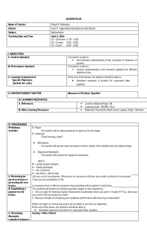 Reflection paper - sample hand outs for students - Bachelor of ...