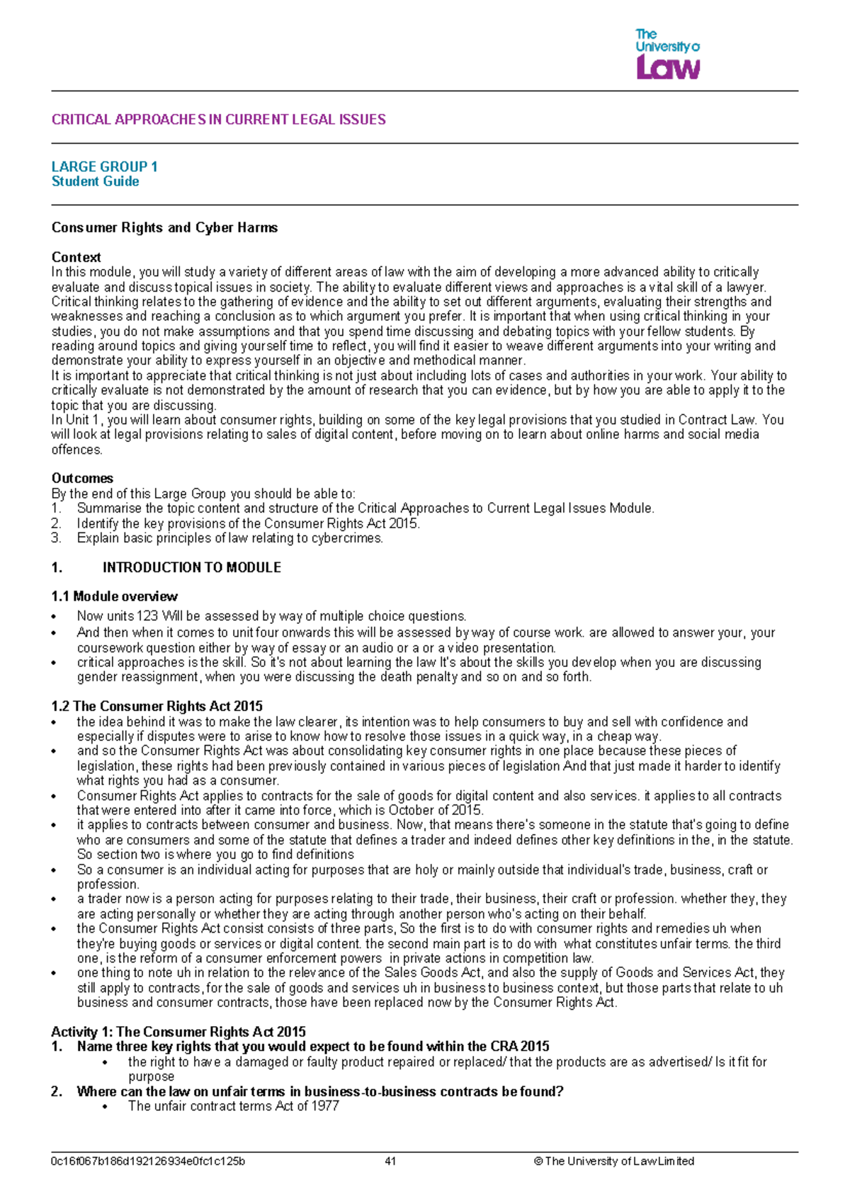 Crit app lg 1 - crit app lg notes unit 1 - CRITICAL APPROACHES IN ...