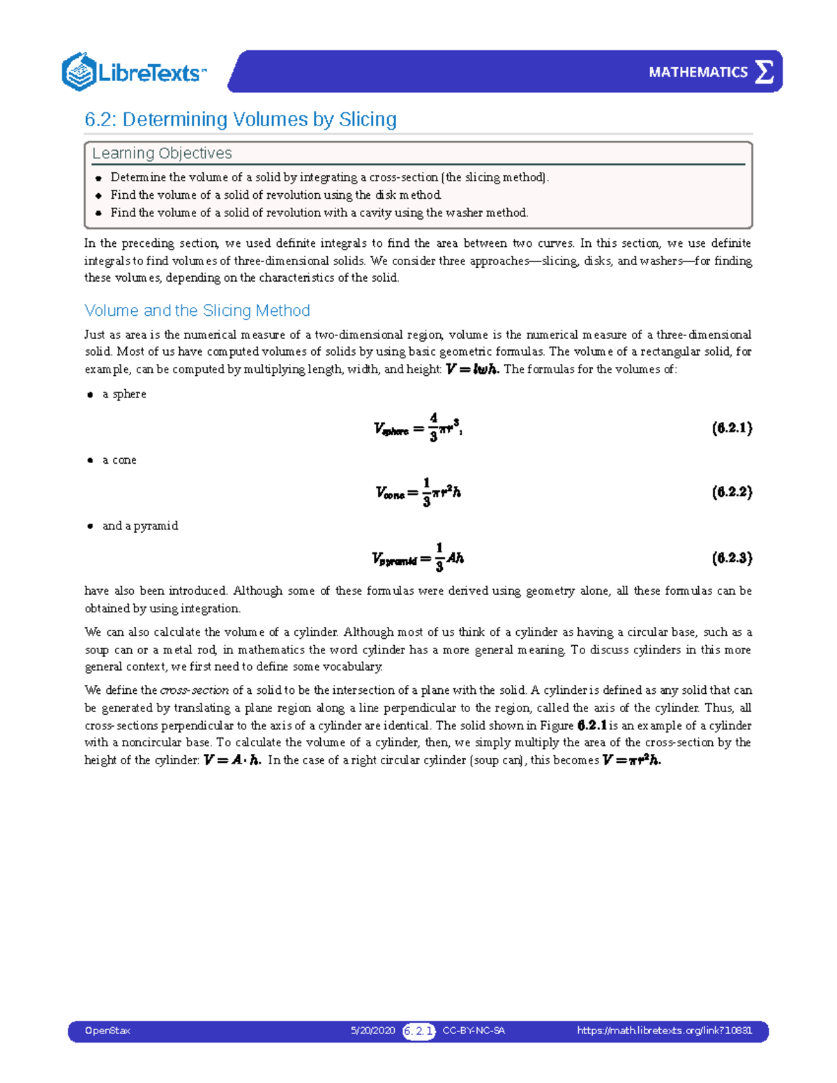 Calculating Volumes of Solids of Revolution: Disk & Washer Methods ...