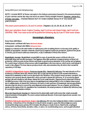Endocrine Focused Review - Page 1 of 3 Spring 2025 Exam 3 Adv ...