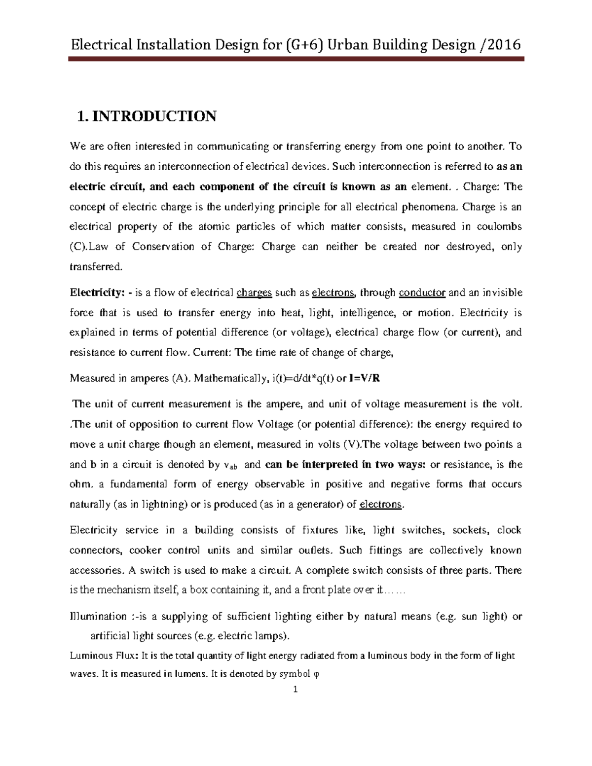 Electrical Installation Design for G6U: A Comprehensive Guide - Studocu
