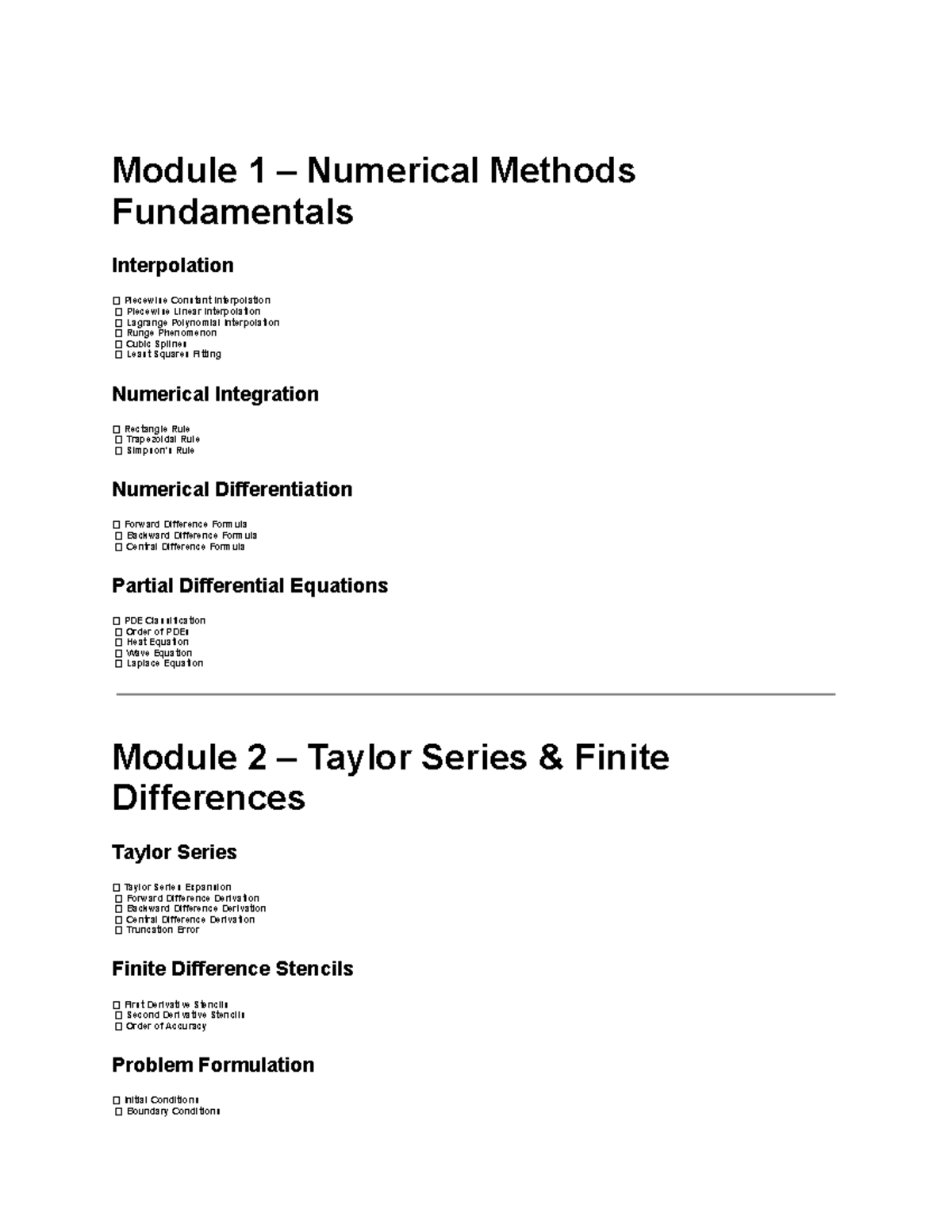 Numerical Methods & PDEs: Comprehensive Study Guide (Modules 1-12 ...