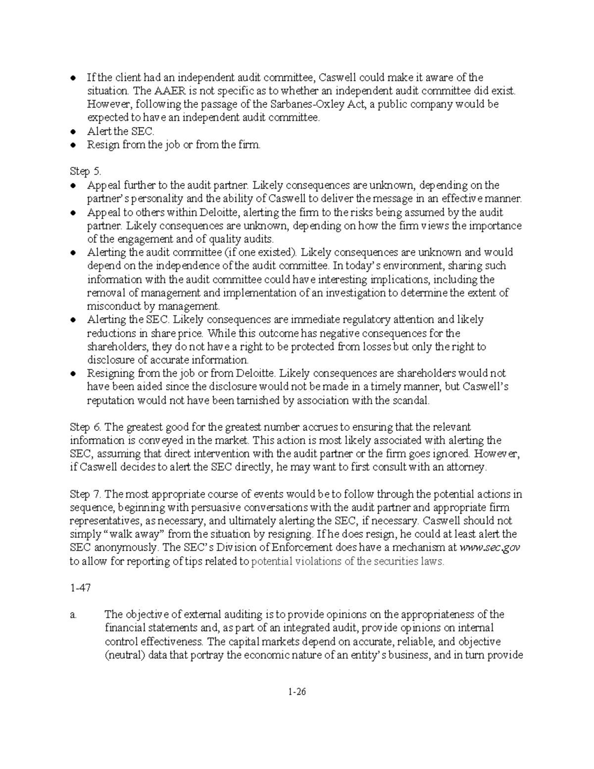 Audit Committee Responsibilities and SEC Reporting: A Risk-Based ...