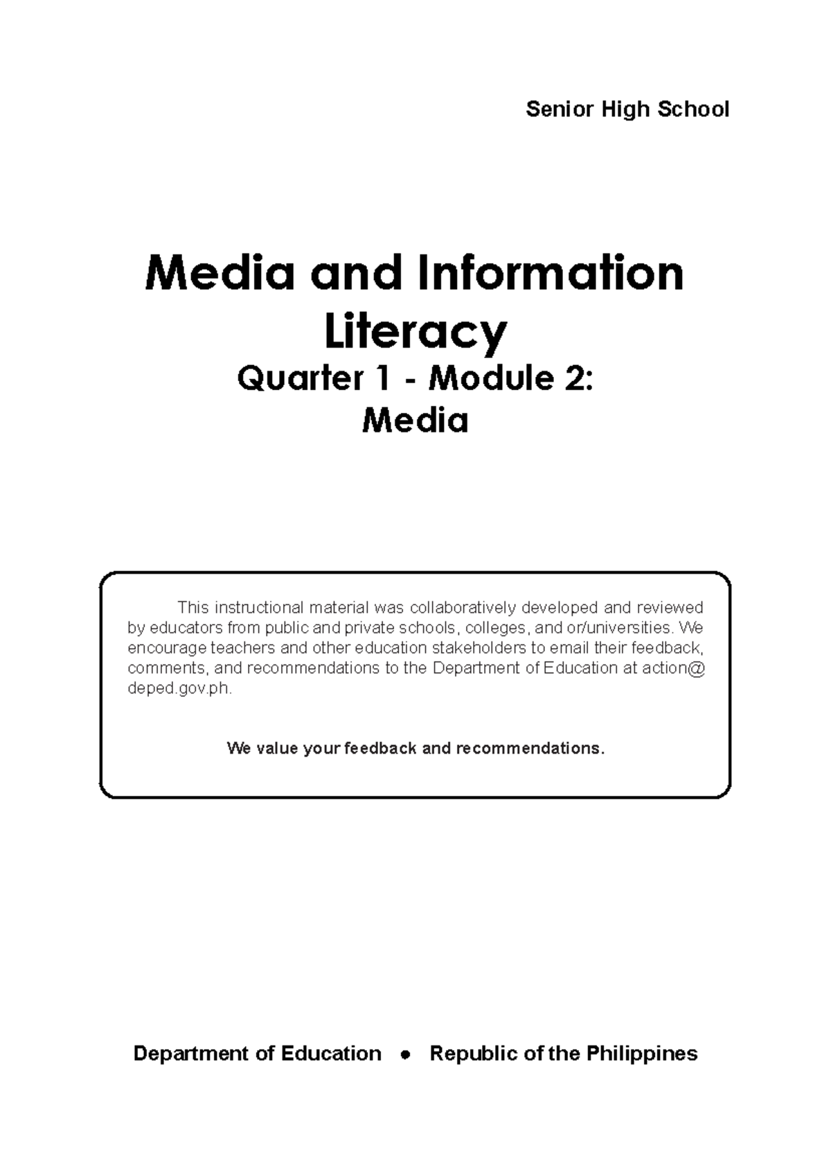 MIL-Lesson-3 - pa help - Senior High School Media and Information ...