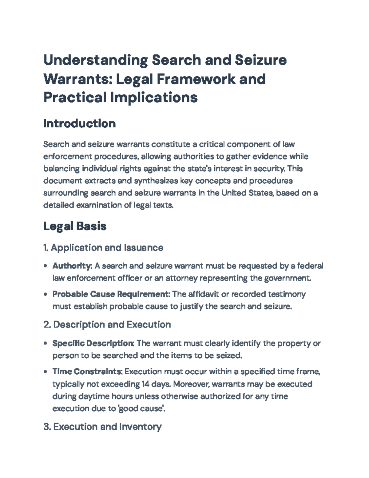 Understanding Search & Seizure Warrants: Legal Framework & Implications ...