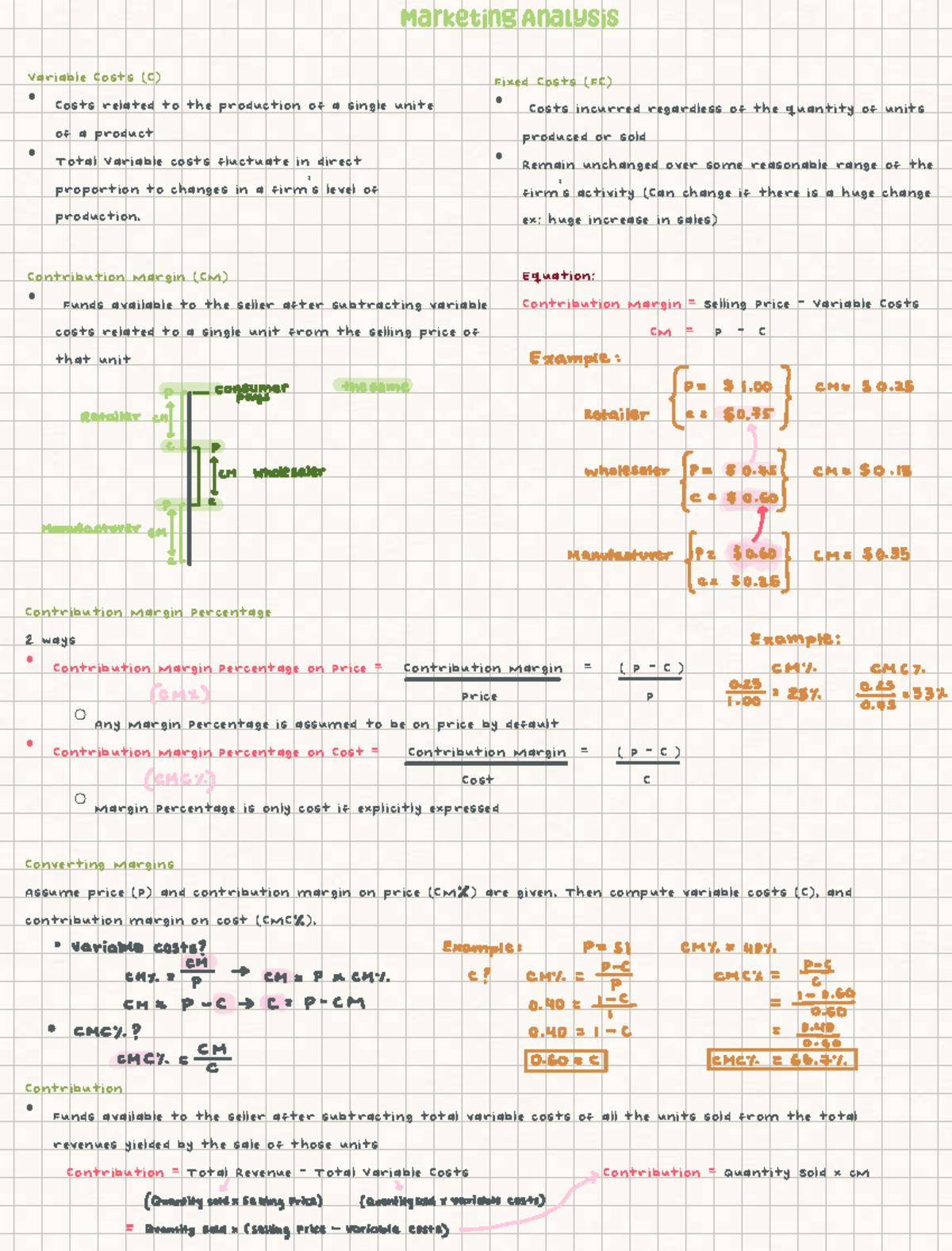 Numeracy notes for marketing analysis (MARK 301) - Studocu