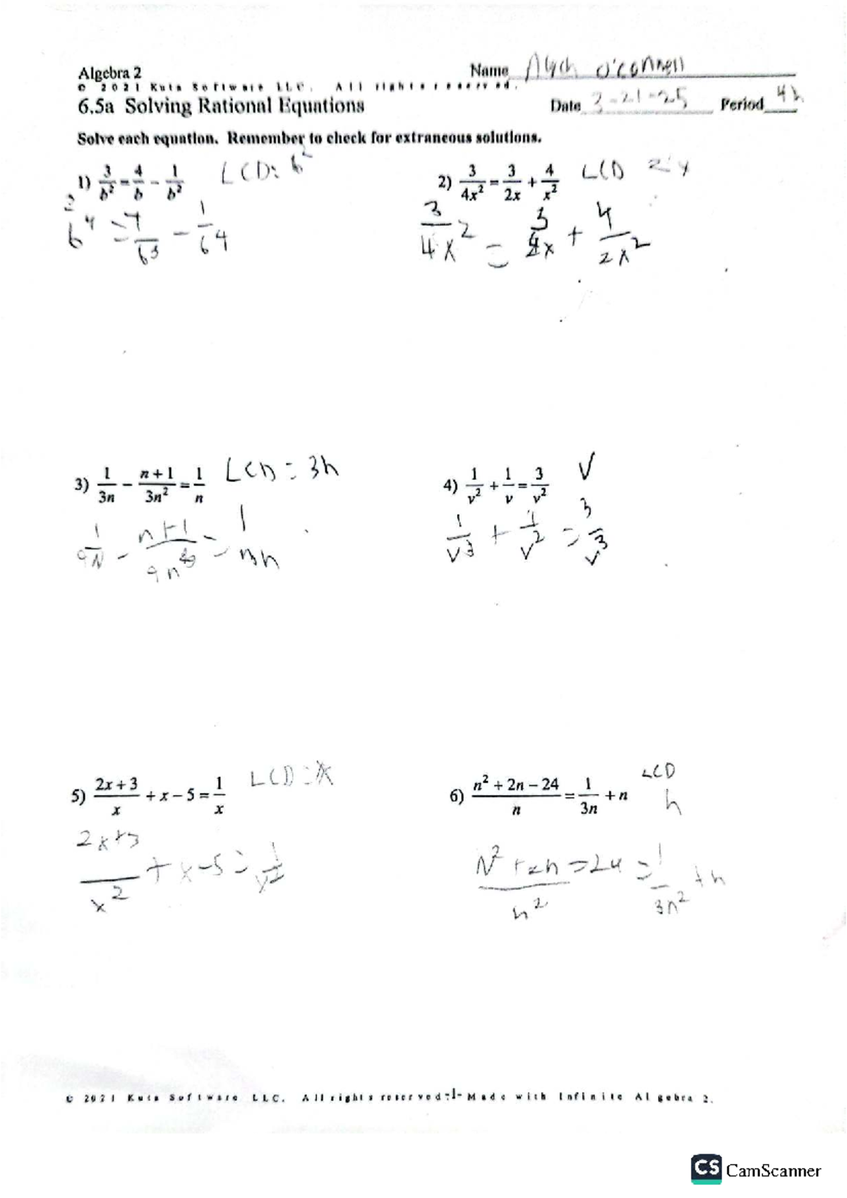 Graphing Rational Equations Kuta