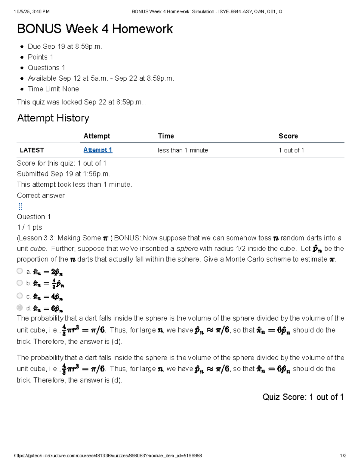 Bonus Week 4 Homework Simulation - ISYE-6644-ASY, OAN, O01, Q - Studocu