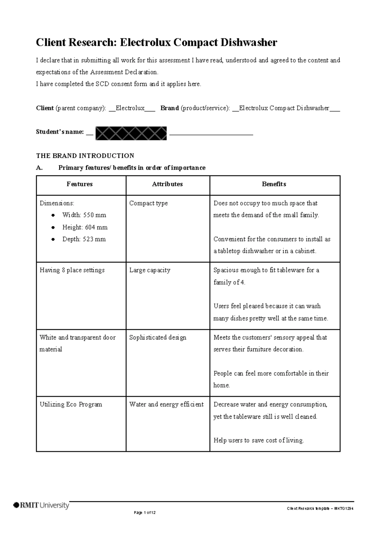 [IA] A2 Client-Research-Template-1 - Introduction to advertising - RMIT ...