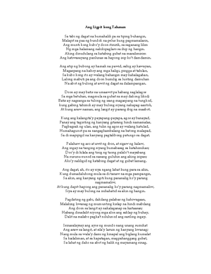 Awit Ng Manlalakbay Rizal Literature - Awit Ng Manlalakbay Kagaya ng ...