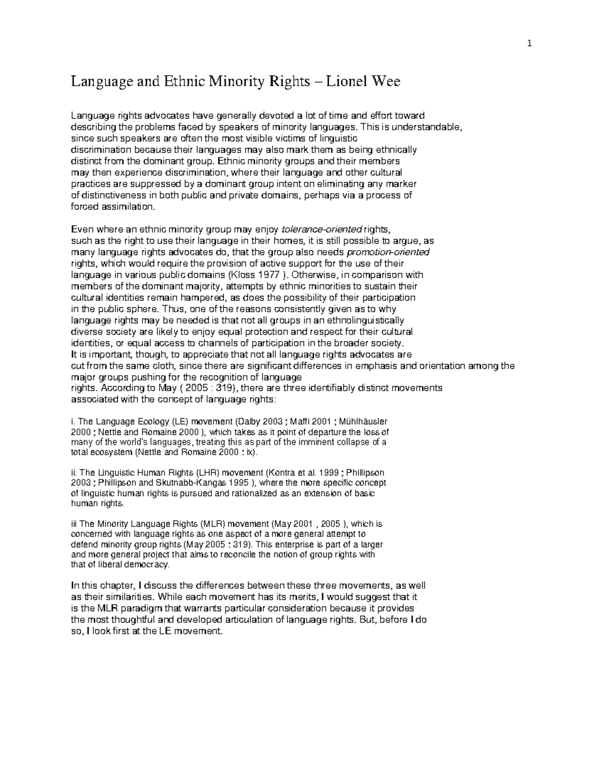 Understanding Linguistic Human Rights: Challenges and Perspectives (LHR ...