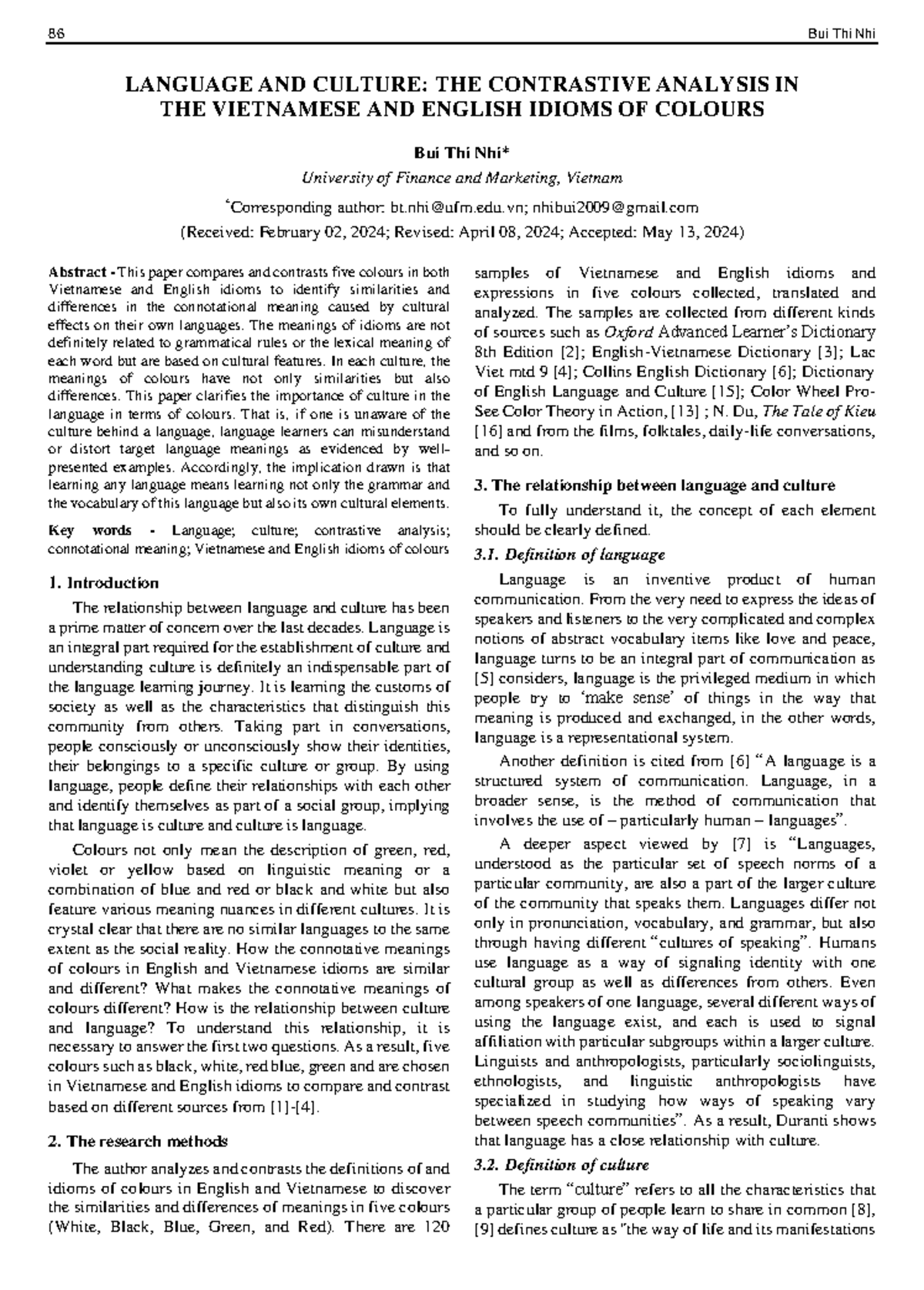 9019-Language and Culture: Contrastive Analysis of Colour Idioms - Studocu