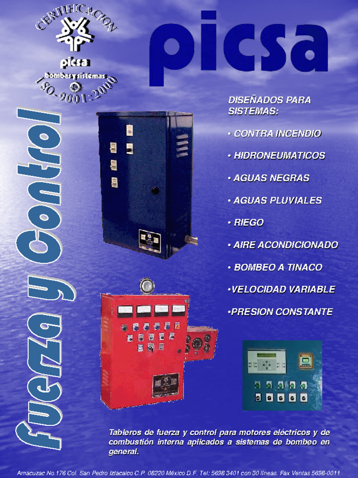 Brochure de Tableros PICSA: Soluciones en Control y Fuerza - Studocu
