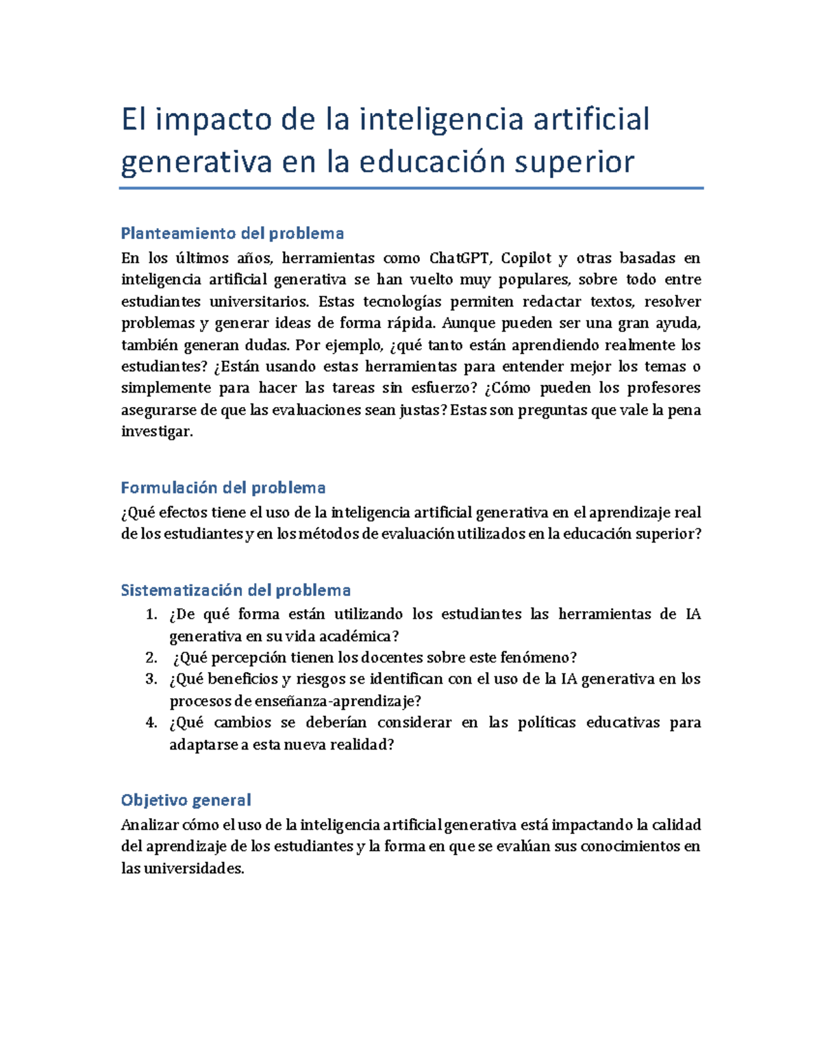 El impacto de la IA generativa en la educación superior: Análisis y ...