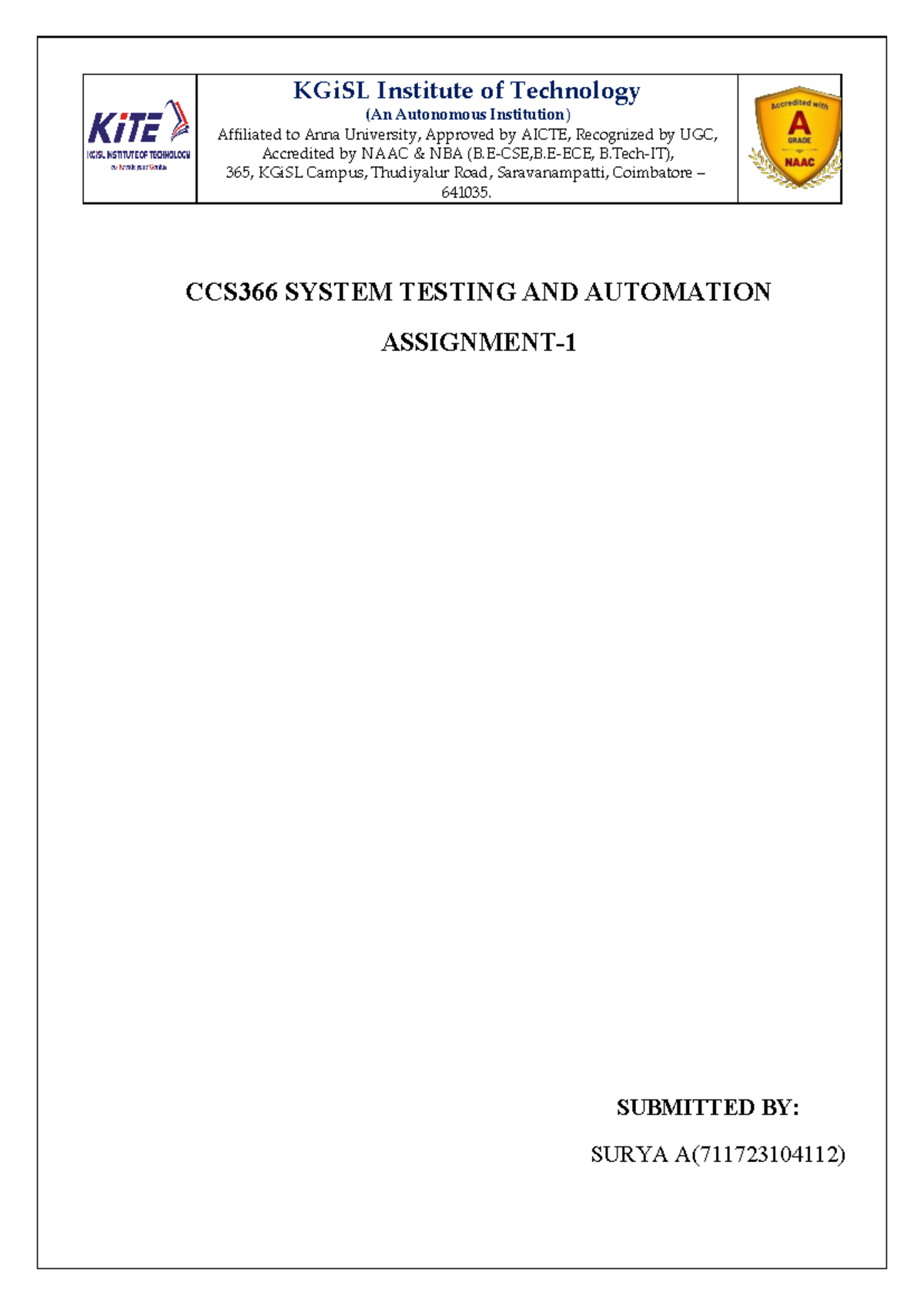 CCS366 System Testing & Automation: Black Box Test Cases for Zomato ...