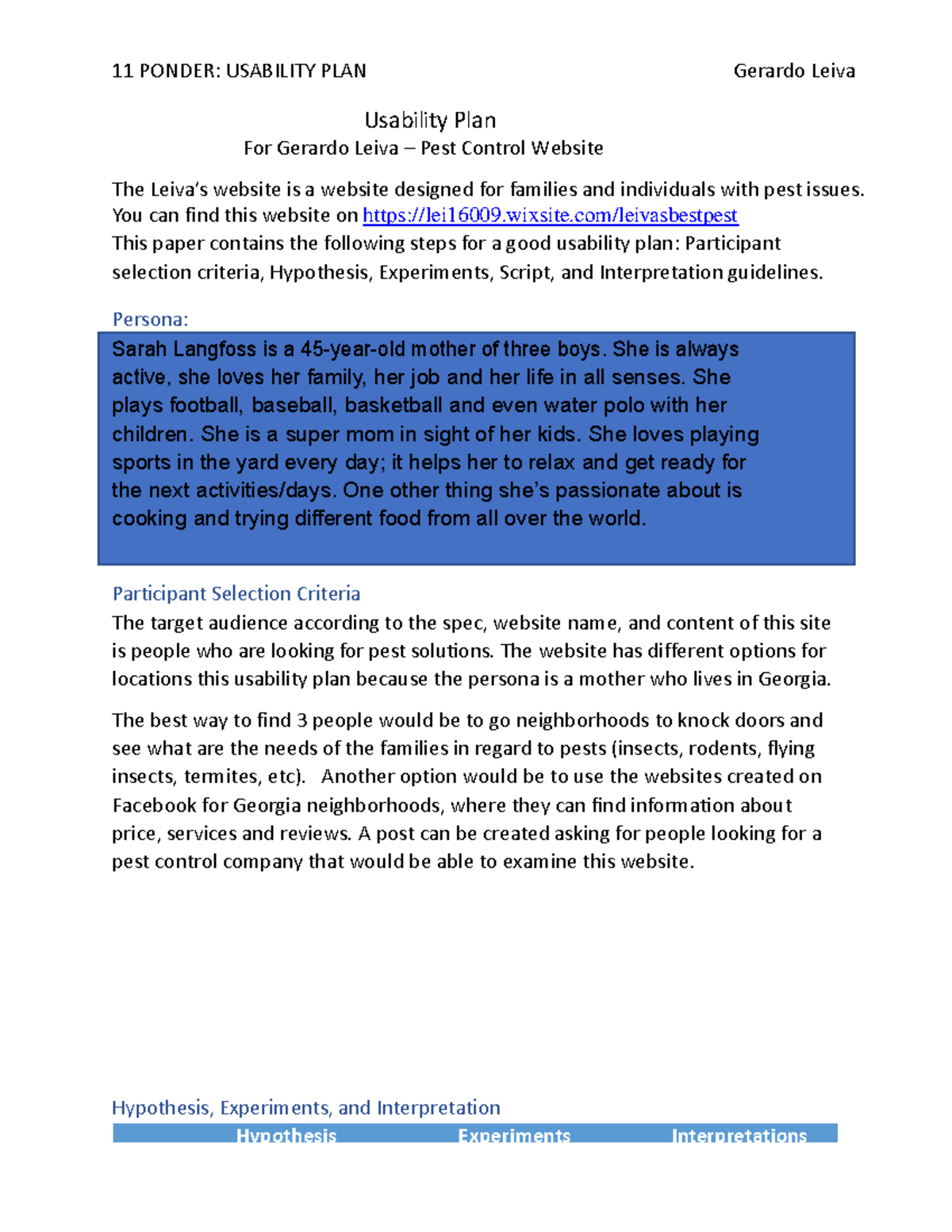 Usability Plan - These are super useful. Every week this would take at ...