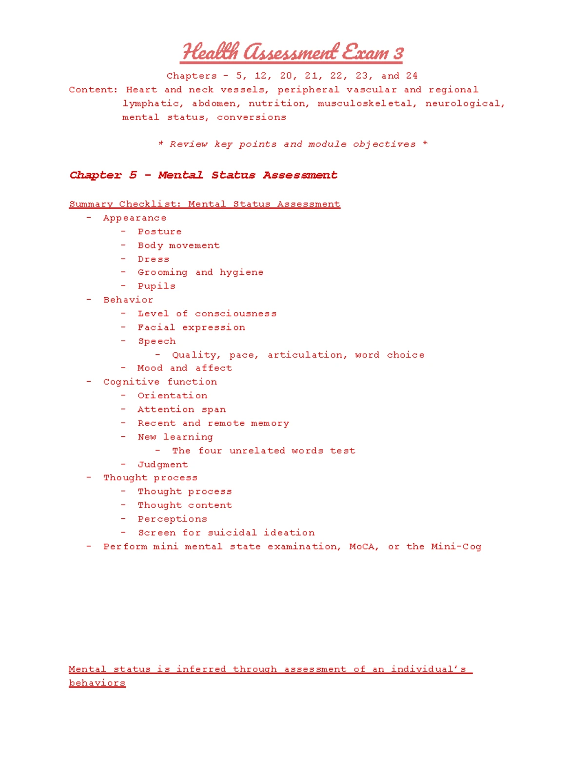 Fundamentals Exam 1 Study Guide: Key Readings & Health Care Concepts ...